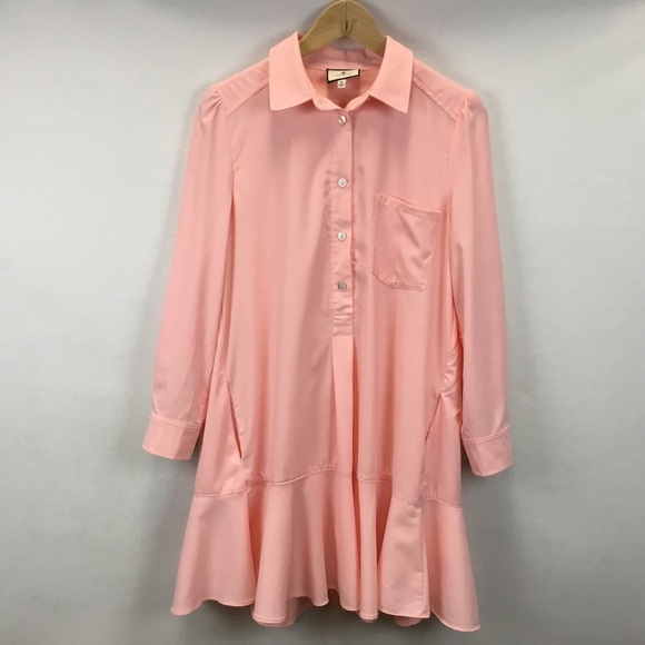 Tuckernuck Callahan Mini Shirt Dress Pink Preppy Feminine Coquette Girl Size M - Picture 7 of 10